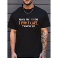 thumbnail image 1 of I DON'T CARE Print Summer Fitness Men's Sports Short-Sleeve Breathable Casual Commuting Training Quick-drying Fitness T-shirt For Man, 1 of 5