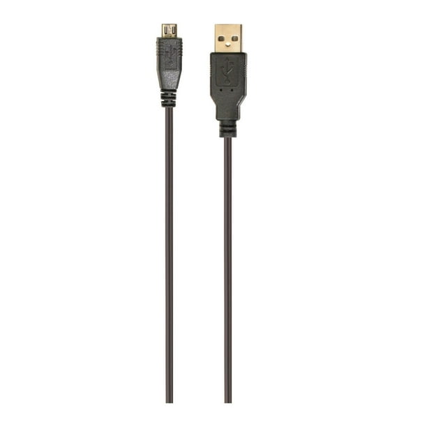 KMD Câble de Charge USB 10 Pieds pour Microsoft Xbox One Controller Noir (Boîte d'Emballage)