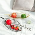 thumbnail image 2 of PEACNNG Fruit Bowl Modern Simple Leaf Fruit Basket Candy Snack Storage Basket Living Room Coffee Table Dining Kitchen Gadgets, 2 of 5