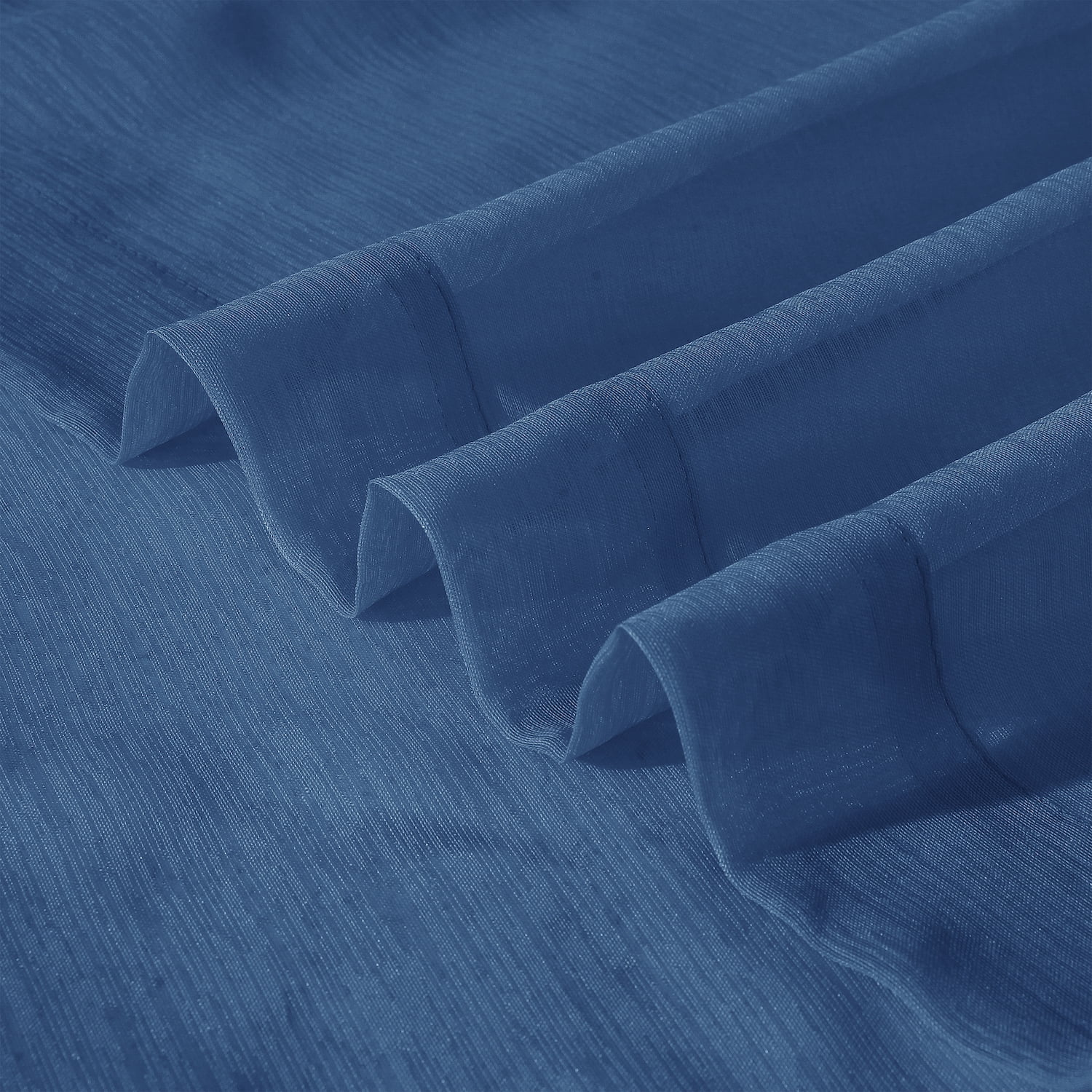 Dainty Home Malibu Textured Semi-Sheer Linen Look Grommet Top Curtain Set Of 4, 54" x 84" each (Covers Two Windows)