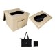thumbnail image 1 of Inodoro plegable portátil para exteriores, inodoro, cubo de basura, orinal de viaje resistente Beige Blanco, 1 of 9