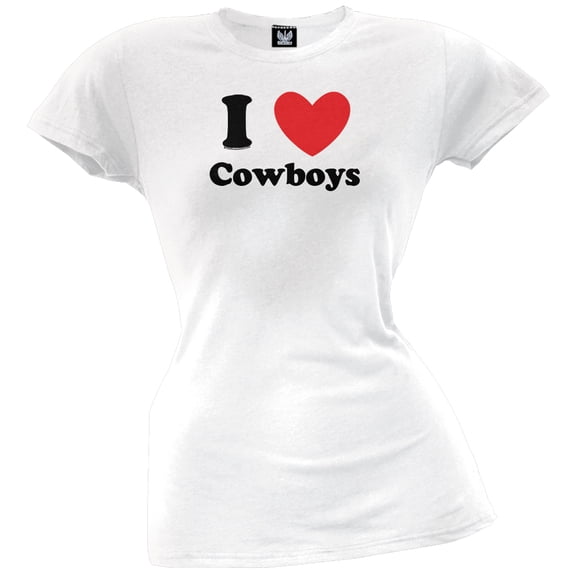 Old Glory Juniors I Heart Cowboys Short Sleeve Graphic T Shirt