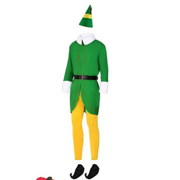 Nuevos disfraces navideños para pareja, traje de elfo navideño masculino, disfraces de actuación cosplay
