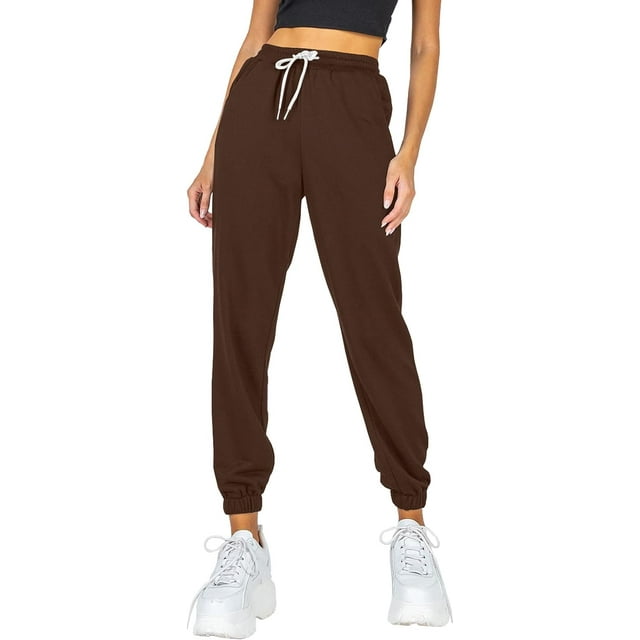 GHSDFBB Pantalon de Jogging Athlétique Taille Haute pour Femmes