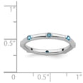 thumbnail image 5 of 925 Sterling Silver Stackable Expressions Blue Topaz Ring Size: 5; for Adults and Teens; for Women and Men, 5 of 5