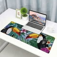 thumbnail image 6 of Heduofu Tropical Parrot Birds Wth Jungle Flowers Desk Mat Full Print Large Mouse Pad Extended Office Desk Pad with Stitched Edges  31.5x11.8 in, 6 of 6