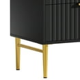 thumbnail image 4 of Glavbiku 2 Drawer Nightstand Set of 2,Wood Modern Black Bedside Storage with Golden Leg,Adult,23.5"H, 4 of 15