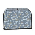 thumbnail image 2 of Lsque Blue Bathroom Print 2 Slice Toaster Cover , Kitchen Appliance Dustproof Protector , Toaster Protector Dustproof Kitchen Appliance Cover, 2 of 7
