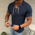 thumbnail image 1 of Camisetas para hombre, camisetas casuales de algodón, camisa de vaquero, blusa suave de manga corta delgada, negro, 4XL, 1 of 3