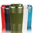 thumbnail image 1 of YINJOYI Tazas de café de viaje de 12 oz Taza térmica con vaso aislado para llevar con tapa Taza de café de acero inoxidable reutilizable a prueba de fugas a prueba de derrames para bebidas frías calie, 1 of 1