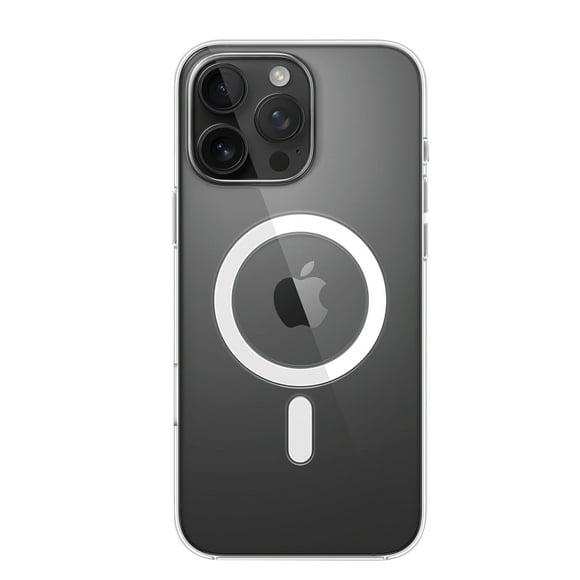 onn. iPhone 16 Pro Max Hard-Shell Clear Phone Case, Magsafe Compatible, Scratch Resistant