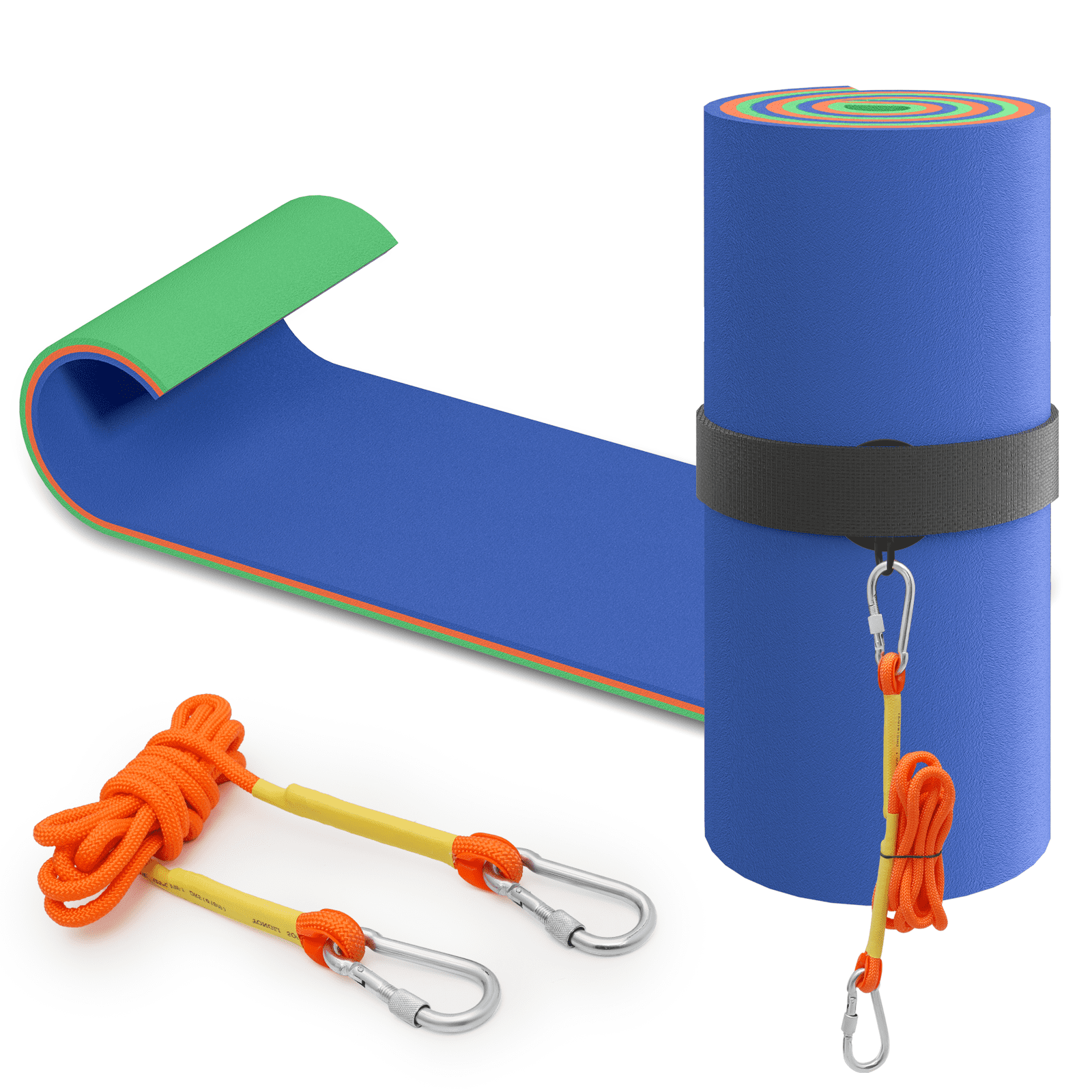 Kayak Bungee Cord Kit Floating Mat For Lake Floating Water Mat Tether Kit Lily  Pad Tether Floating Mat Straps Tether And Grommet Kit Foam Water Pad Tether  And 118 Inch Bungee Cord