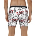 thumbnail image 4 of Xecao Monkey Print Boxer Briefs for Men's Stretch Moisture-Wicking Underwear, Mid-Rise Classics breathable fabric, 4 of 7