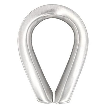 MarineNow Extra Heavy Duty Wire Rope Thimble 316 Stainless Steel (9/16", 05-Pack)