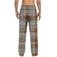 thumbnail image 6 of purcolt Mens Pajama Pants Soft Pjs Plaid Sleep Pants Lounge Bottoms with Pockets & Elastic Waist Sleepwear for Men, 6 of 9