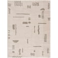 thumbnail image 2 of Hauteloom Azriel Modern Geometric Large Area Rug - Contemporary Abstract High Pile Carpet for Living Room, Bedroom - Machine Washable Rug - Peach, Medium Gray - 7'10" x 10' (8x10 Area Rug), 2 of 9