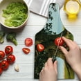 thumbnail image 3 of Nature Cutting Board, Majestic Oak Tree on Grass Estonia Northern Europe Rural in Summer Landscape, Tempered Glass Cutting and Serving Board, Wine Bottle Shape, Cocoa Fern Green, by Ambesonne, 3 of 5