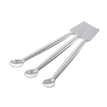 

Uxcell 5.91 Lab Spoons Mixing Spatula 201 Stainless Steel for Powders Sampling 3Pack