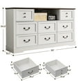 thumbnail image 4 of EnHomee 8 Drawers Wooden Dresser with Power Outlets White Dresser for Bedroom, 4 of 9