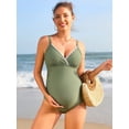 thumbnail image 6 of Sociala V Neck Maternity Swimsuit Ruched Side One Piece Pregnancy Bathing Suits 2026 Swimwear, 6 of 7