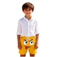 thumbnail image 4 of OGLCCG Kids Boys Beach Shorts Novelty Graphic Print Summer Elastic Waist Drawstring Vacation Shorts with Pockets Casual Baggy Lounge Shorts 5-14 Years, 4 of 5