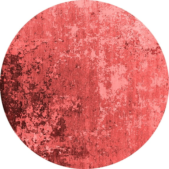 Ahgly Company Indoor Round Oriental Red Industrial Area Rugs, 8' Round