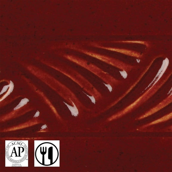AMACO Potters Choice Glaze, Pint, Deep Firebrick PC-59, Each