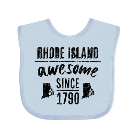 

Inktastic Rhode Island Awesome Since 1790 Gift Baby Boy or Baby Girl Bib