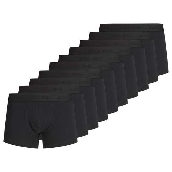 Jack & Jones Calzoncillos para hombre, paquete de 10 - JACTONE IN TONE TRUNKS, algodón elástico Negro 2XL