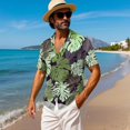 thumbnail image 4 of KUIFORTI Hawaii Matching Couple Outfits Tropical Monstera Leaf Women's Casual Dresses & Men's Hawaiian Shirt for Summer Vacation Trip Lightweight with Soft Fabric Quick-dry, 4 of 7