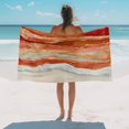 thumbnail image 3 of Beach Towel Orange Ombre Bath Pool Towels Beach Ocean Wave Abstract Absorbent Beach Towel Soft Large Quick Dry Lightweight Camping Travel Sports Yoga Gym Swim Towels for Adult 35x70 Inch, 3 of 9