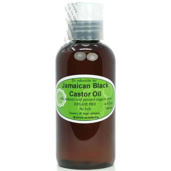 Dr Adorable - 4 oz - Jamaican Black Castor Oil - 100% Pure Organic Cold Pressed Natural Skin and Strengthen Grow & Restore Hair Care