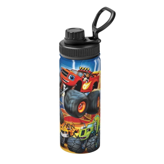 Cartoon Anime Blaze And The Monster Machines 18oz Sports Insulated Water Bottles Kettle Stainless Steel Portable Cup For School Travel Gym Running Outdoor