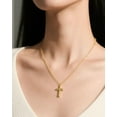 thumbnail image 2 of 14K Gold Plated Dainty Cross Necklace for Women, Minimalist Layered Cross Pendant Choker, Elegant Jewelry for Everyday and Special Occasions, 2 of 2