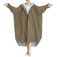 thumbnail image 1 of SHIXIAOO Poncho de Pluie pour Adultes Unisexe Long Imperméable Extérieur avec Capuche Matériau PU Léger à la Mode pour Cyclisme Randonnée Voyage Veste Décontractée pour Femmes Grande Taille Gilet Femme Veste à Capuche Automne, 1 of 4