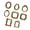 Set 2, variant on QueMer Picture Frame Victorian Small Antique Resin Photo Frame Oval Rectangular Wall Hanging Display or Table Decors