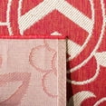 thumbnail image 6 of SAFAVIEH Beach House Robynne Botanical Indoor/Outdoor Area Rug, Red/Beige, 5'3" x 7'6", 6 of 10