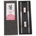 thumbnail image 2 of Stainless Steel chopsticks with Fine Workmanship for Home Use Black Easy to Clean Lightweight, 2 of 4