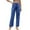 *Dark Blue, variant on VBVC No Boundaries Women's High Waisted Straight Leg Denim Pants,Womens Elastic Side Slit Trousers,Ladies Slimming Y2K Jeans With Pockets,Light Blue,Size S