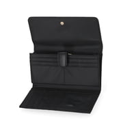 Time and Tru Women's Piper Clutch Wallet, Solid Black