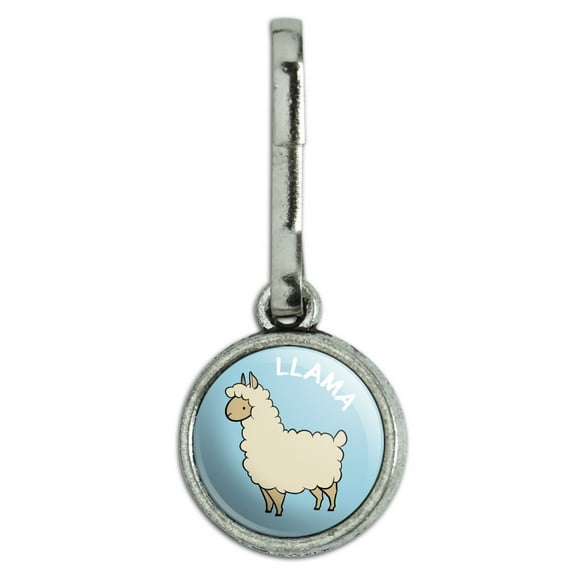 Llama Cartoon Antiqued Charm Clothes Purse Suitcase Backpack Zipper Pull Aid