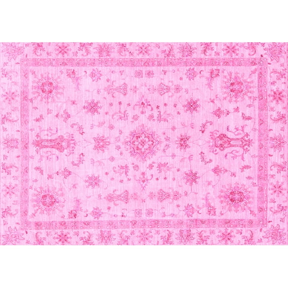 Ahgly Company Indoor Rectangle Oriental Pink Traditional Area Rugs, 2' x 3'