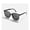 Carbon Spring Hinge, variant on Fashionable Retro Folding Sunglasses for Sun Protection, Box Style with Resin Frame and Lenses, Class 2 Transmission, Jazz Black, Deep Sky Green, Gradual Blue