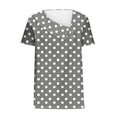 thumbnail image 4 of Ruimatai Women's Checkered Printed Short Sleeve Shirt Casual Button Down T-Shirt Top Comfortable Stylish Blouse for Everyday Wear, 4 of 6
