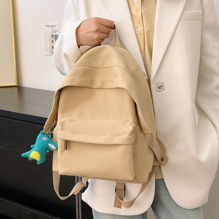 Japanese simple casual computer backpack female Korean ins college style class commuting school bag college student backpack
