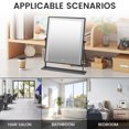 thumbnail image 3 of Dressing Table Mirror Versatile Smart Desk Mirror with LED Control Rotary Makeup Mirrors with Lighting for Your Bedrooms, 3 of 8