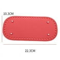 thumbnail image 3 of Handmade PU Leather Bottom Base with Holes for Crochet Knitted Bags, 22x10cm, 3 of 9