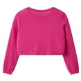 thumbnail image 6 of KyCheLot Knitted Cardigan for Girls Single Button Round Neck Long Sleeve Outerwear Comfy Fashion Hollow Sweaters, 6 of 8