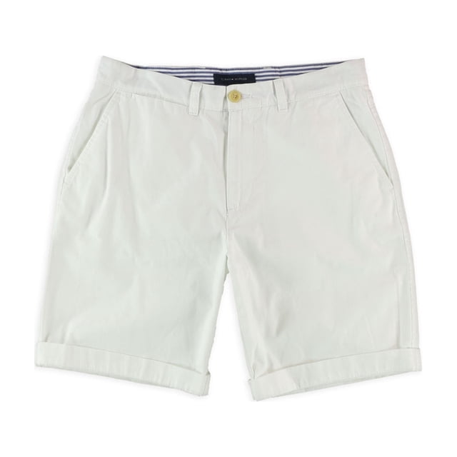 Tommy Hilfiger Mens Classic Casual Chino Shorts, Blanco, 34 Tommy Hilfiger chino