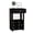 Black, variant on Light Gray Particle Board Bar Cart, 12 Wine Storage Areas / Attractive for Bar Setup